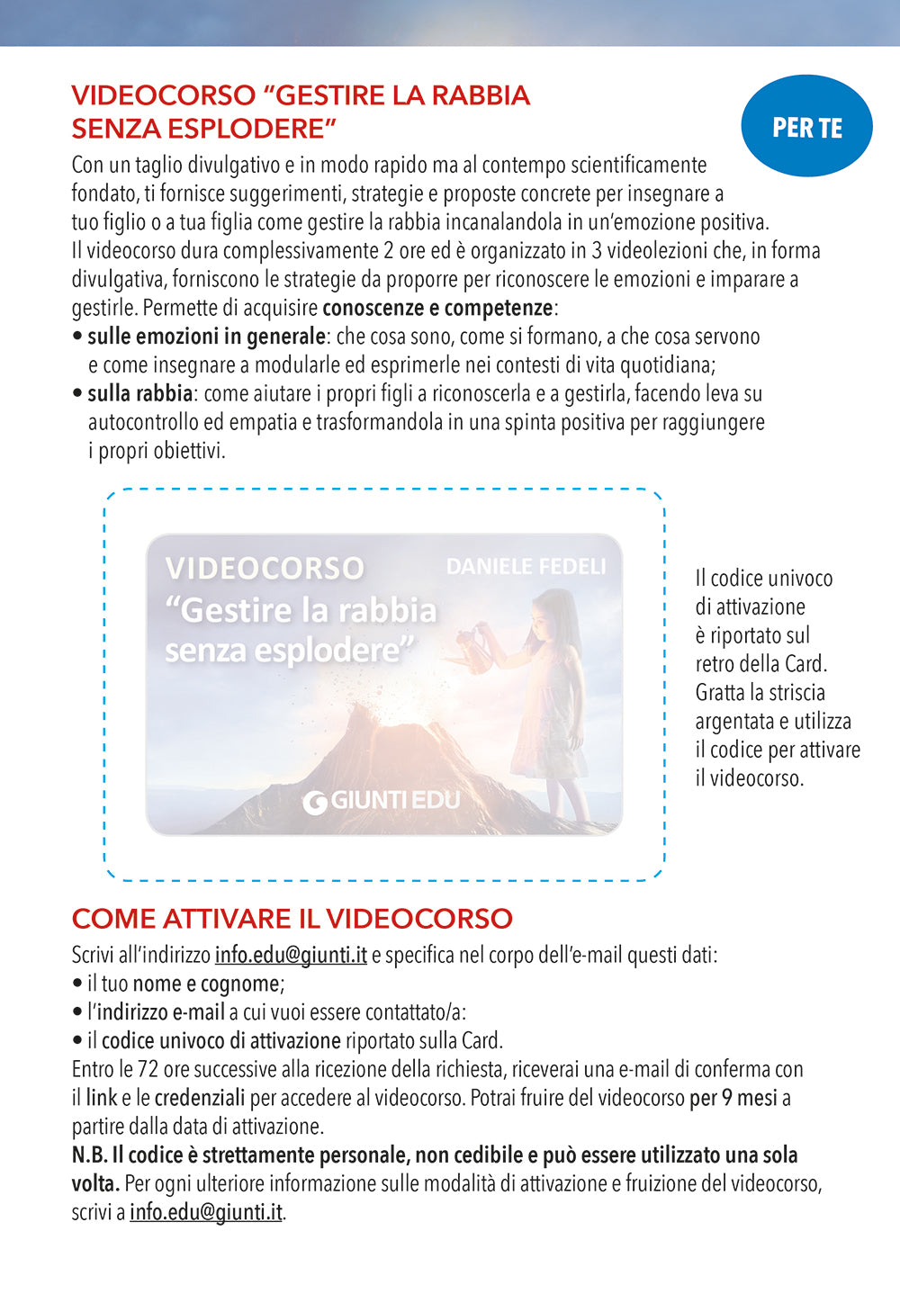 Kit per gestire la rabbia senza esplodere ::1 videocorso per l'adulto + 1 manuale per il ragazzo