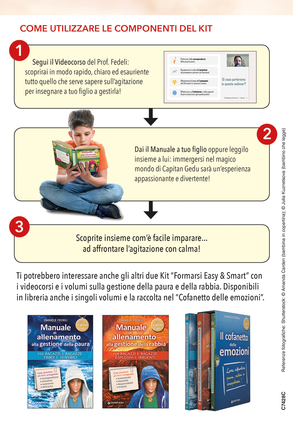 Kit per gestire l'agitazione con calma ::1 Videocorso per l'adulto + 1 Manuale per il ragazzo