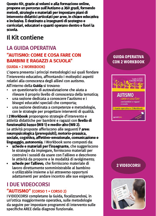 Kit Autismo Un percorso completo per intervenire a scuola::Metodologie, strategie didattiche e materiali